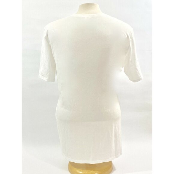 Mens White SWOOSH The Nike Tee T-Shirt Dri-Fit Athletic Cut XL - Picture 2 of 5